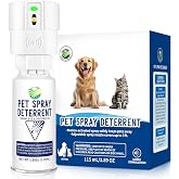piutezo Cat Spray Deterrent, Motion Activated [1 Pack] for Dog &amp; Cat, White | Pet Spray Deterrent Device Senses Cat &amp; Dog, Odorless &amp; Safety Indoor, Up to 3 Feet Away, Pet Deterrent Spray Outdoor