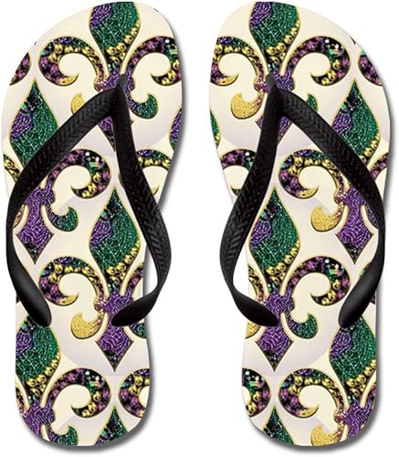 fleur de lis flip flops