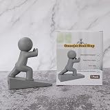 Omoojee Cute Door Stopper Wedge Gray Non-Slip Patented Vinyl Keep Doors Open view 6