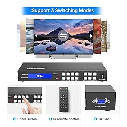 Yinker 4K HDMI Matrix Switch 4x4, 4K@30Hz HDMI