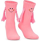 Bibalabili Holding Hands Socks, Crazy Silly Novelty Funny Wacky Mid-Tube Smile Unisex Socks
