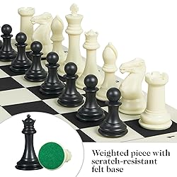 ELONGDI Tournament Chess Set with 20" Silicone