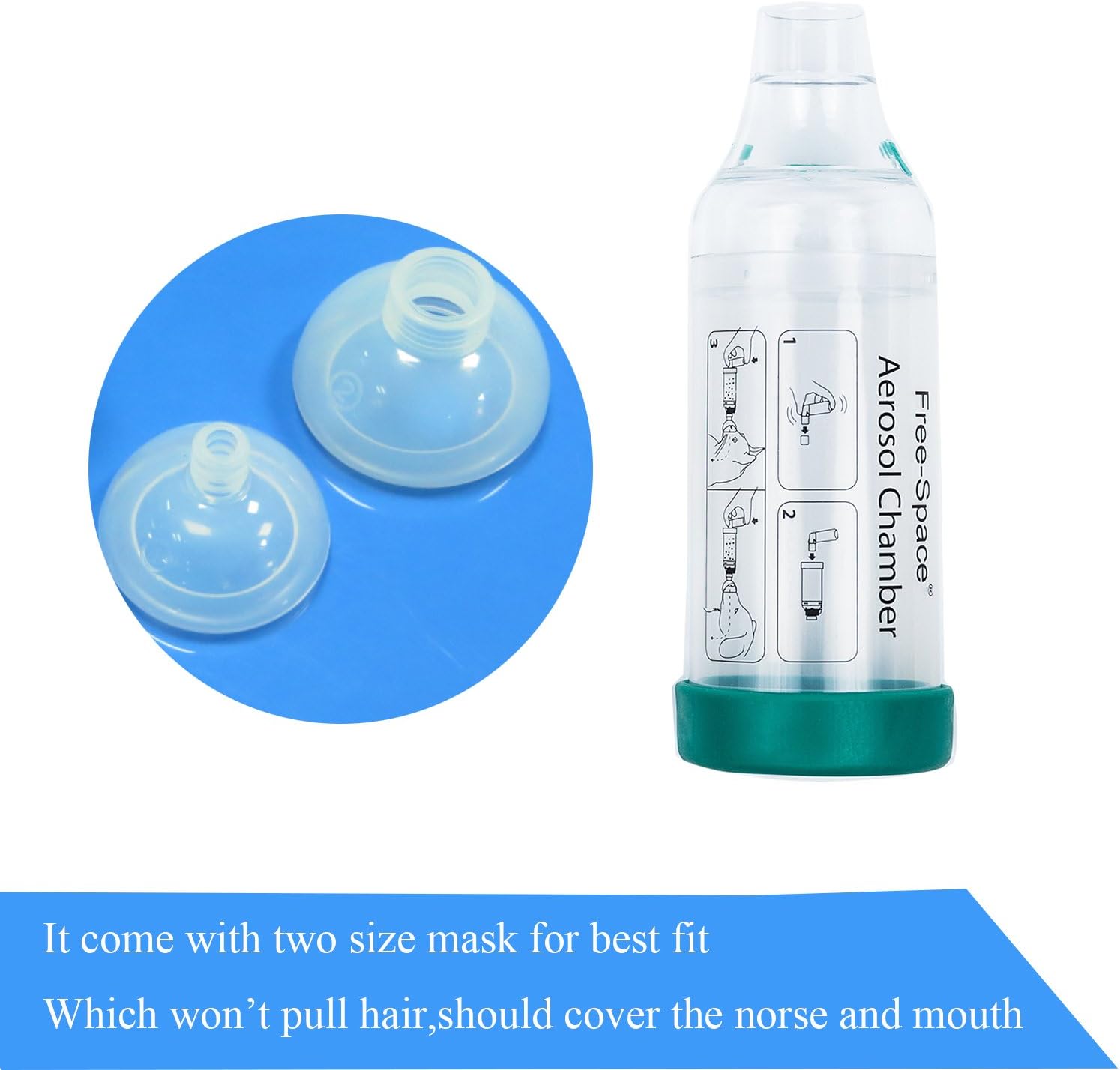 Aerosol Inhaler Spacer for Cats,Aerosol Chamber Feline Spacer for Cat Asthma | 2 Mask Sets Included (for Cat) - Image 4