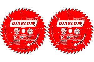 Freud D0640X Diablo 6-Inch 40 Tooth ATB Trim Saw Blade 1/2-Inch Arbor (2 Pack)