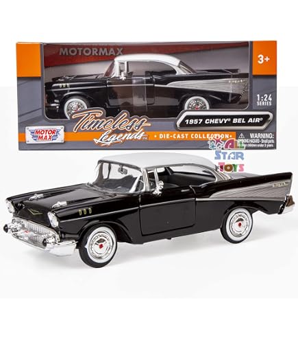 Amazon.com: 1957 Chevy 150 Restomod Hourglass Black and White