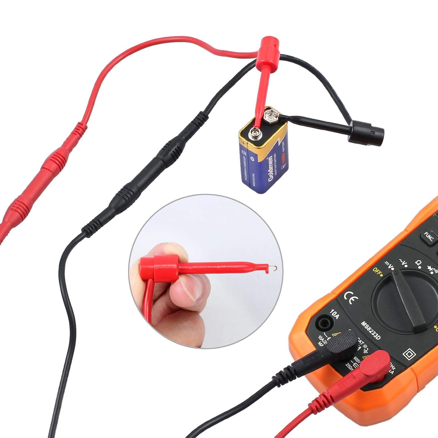 Neoteck 8 Pieces Multimeter Test Lead Kit Professional Electronic Test Lead Accessory Kit