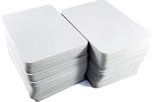 Miniature Blank Playing Cards (Matte Finish) 200 Blank Cards, 4.4 cm x 6.8 cm, Half Size Poker Cards, Flash Cards, Board Game