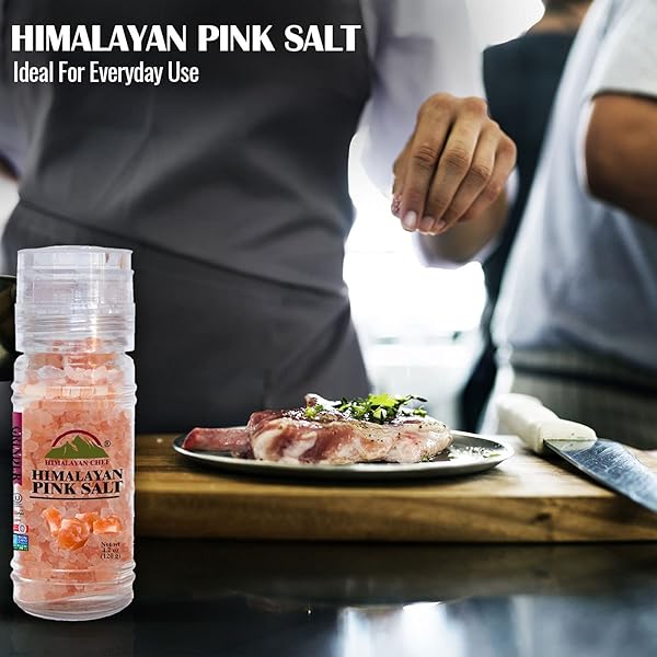 HIMALAYAN CHEF PINK SALT COARSE REFILLABLE GRINDER, 4.2 OUNCE (PACK OF 1)