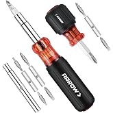 ARROW 2 PCS S2 Steel Screwdriver &amp; Nut Driver Set, Standard &amp; Stubby | 11-in-1/5-in-1 Multi-bit Screw Driver, Comfortable TPR Grip, Phillips, Slotted, Torx, Square Bits &amp; Hex Sockets