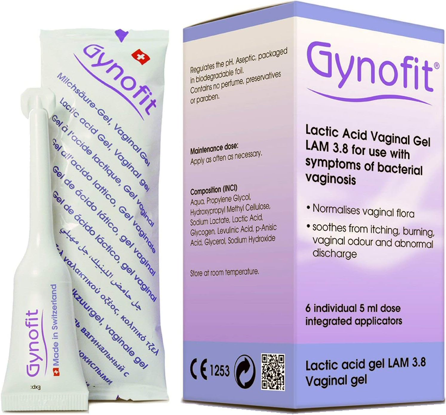 Gynofit Lactic Acid Vaginal Gel 5ml Amazon.co.uk Beauty