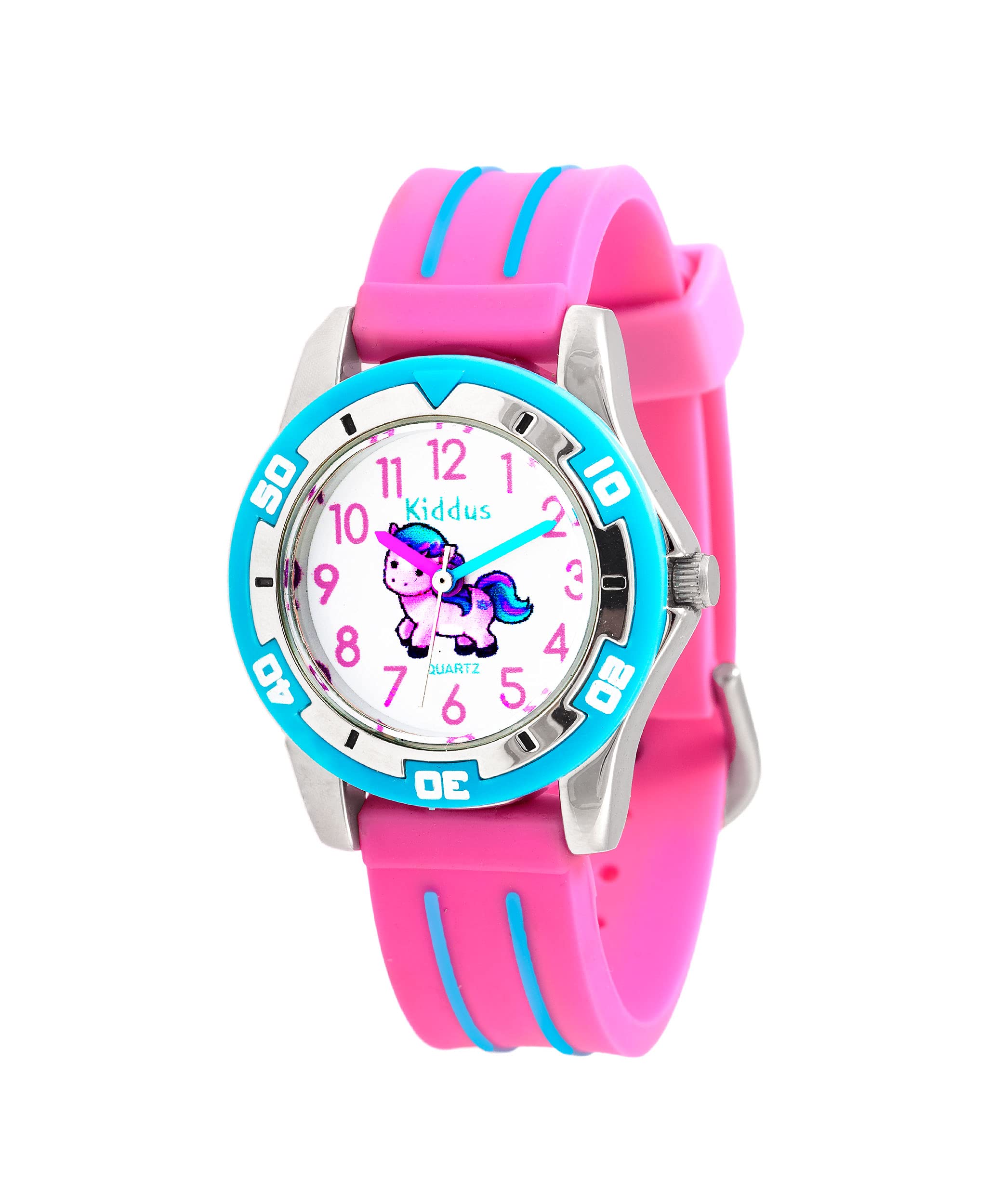 Kiddus Sportive and Educational Children's Watch for Children, Boys and Girls. Analog Wrist Watch for Learning Clock with Exercises