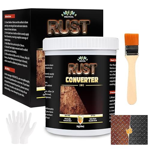 Rust Inhibitot Paint 2-in-1 Rust Converter & Metal Primer, 35 Floz Black Rust Inhibitor ...