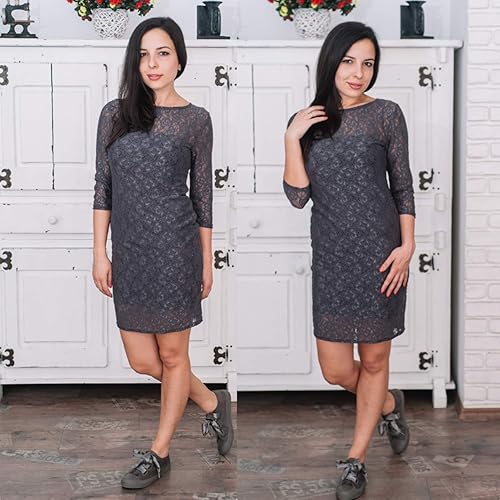 dark gray cocktail dress