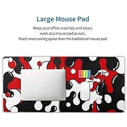 aportt Red Black White Mouse Pad Anime Cool