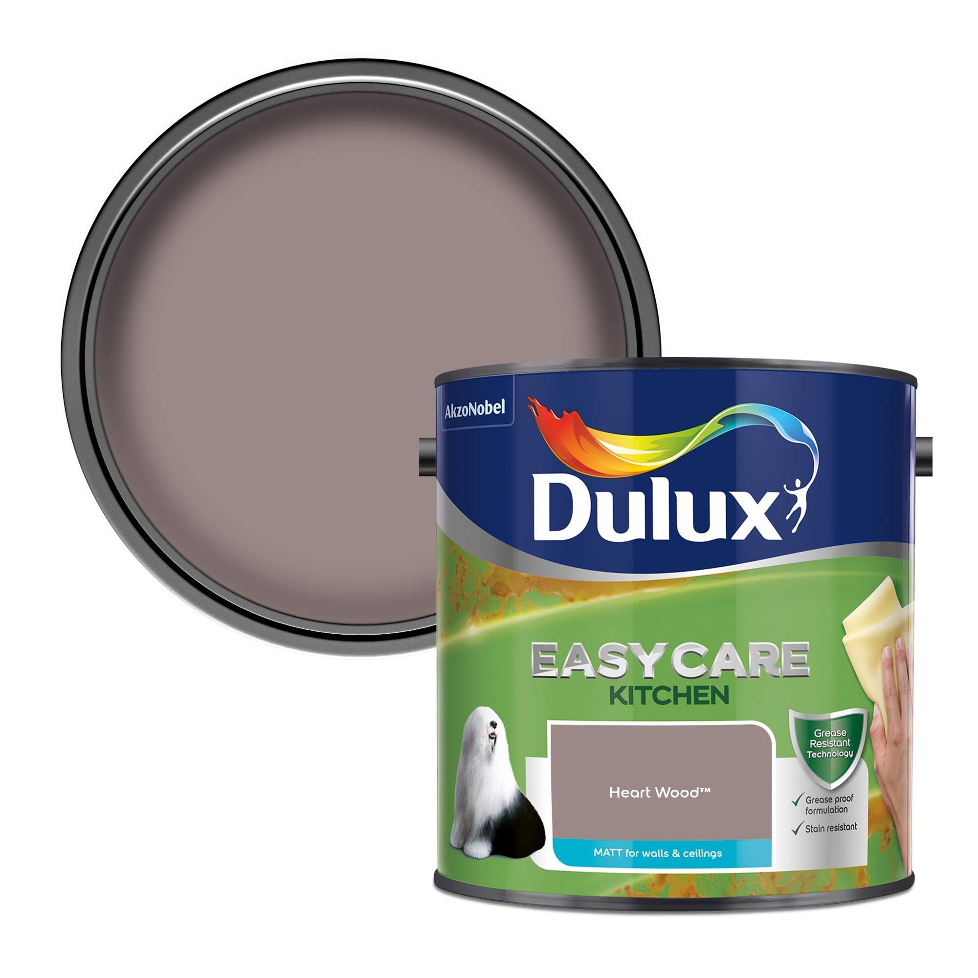 Dulux Easycare Kitchen Matt Emulsion Paint - Heart Wood - 2.5L