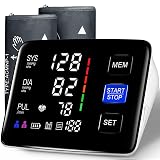Blood Pressure Monitor, 9-17'' & 13-21'' Extra Large Blood Pressure Cuff Upper Arm, LED Color Backlit Screen Automatic Digital Blood Pressure Machine with USB Cable and 4 AAA Batteries