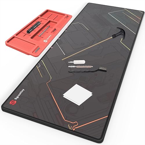 LIVABIT 12x36 Inch Gun Cleaning Mat - Non-Slip Neoprene Workbench Mat For Firearm Maintenance, Oil & Scratch Resistant