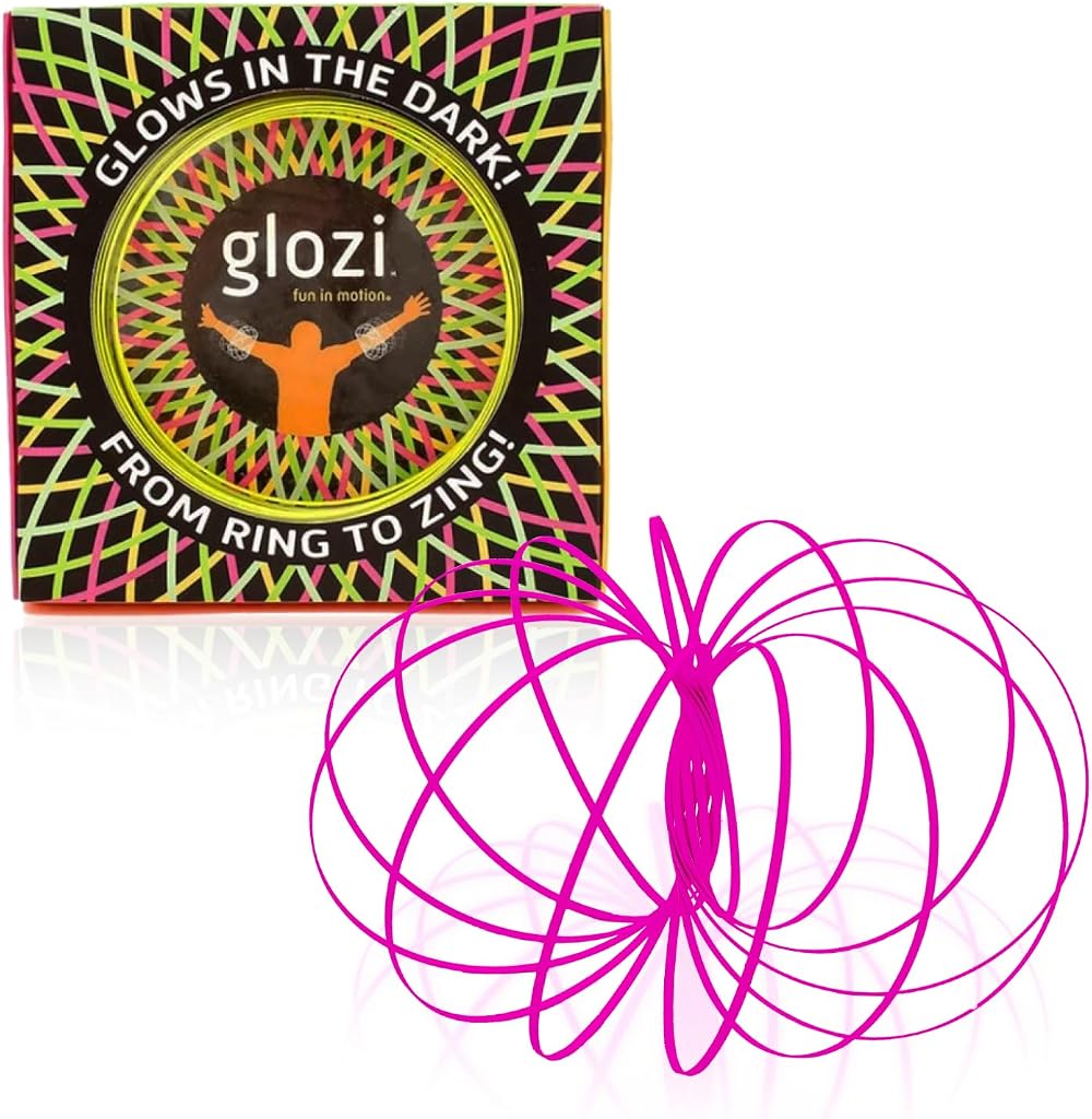 Mozi GLOZI Geometric Glow Flow Ring – 3D Arm Spinner Pink