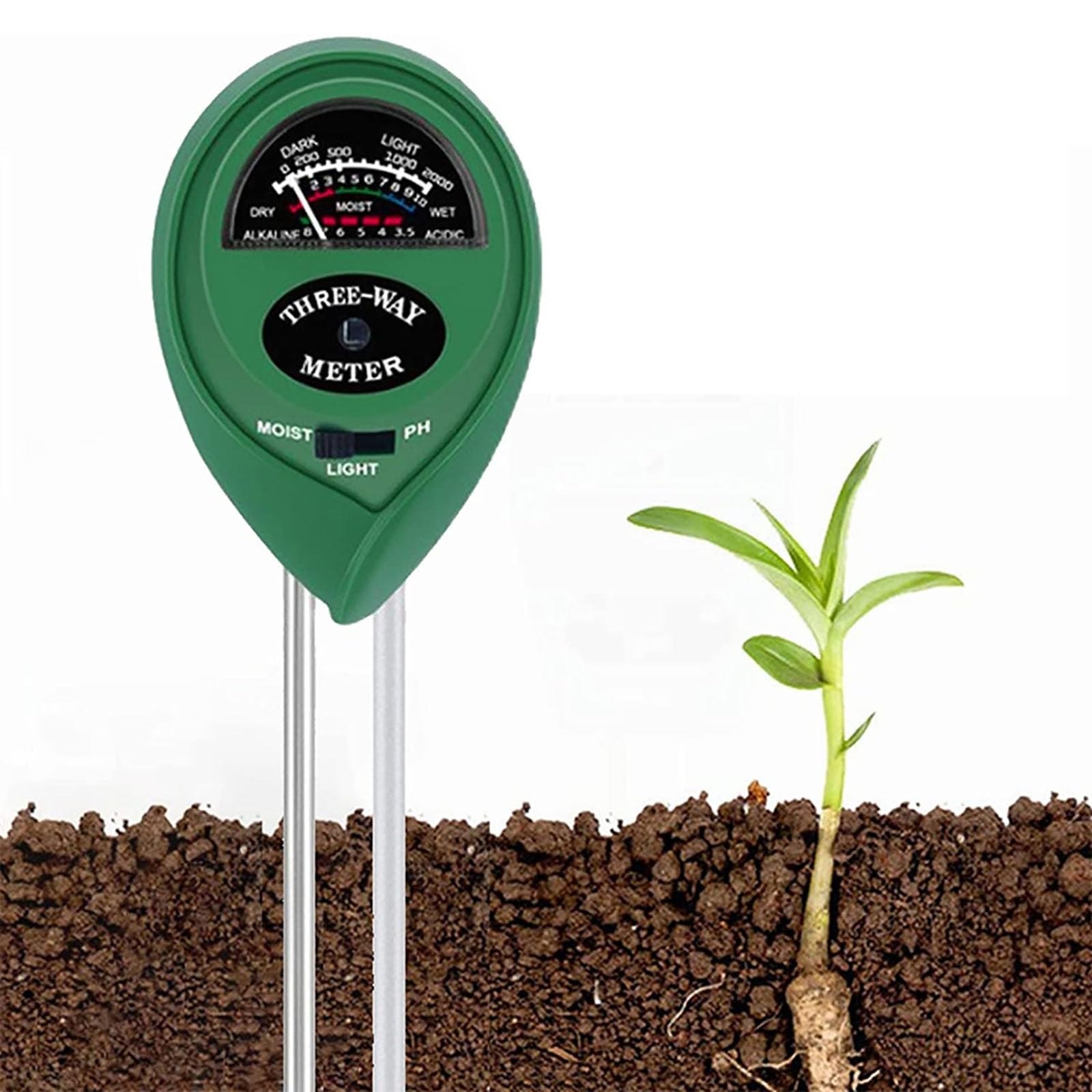Fydun 3 in 1 Moisture Sensor Meter Soil Water Monitor Hydrometer Soil Test Kit for Farming Plant Flowers Garden Indoor/Outdoors Plant Care
