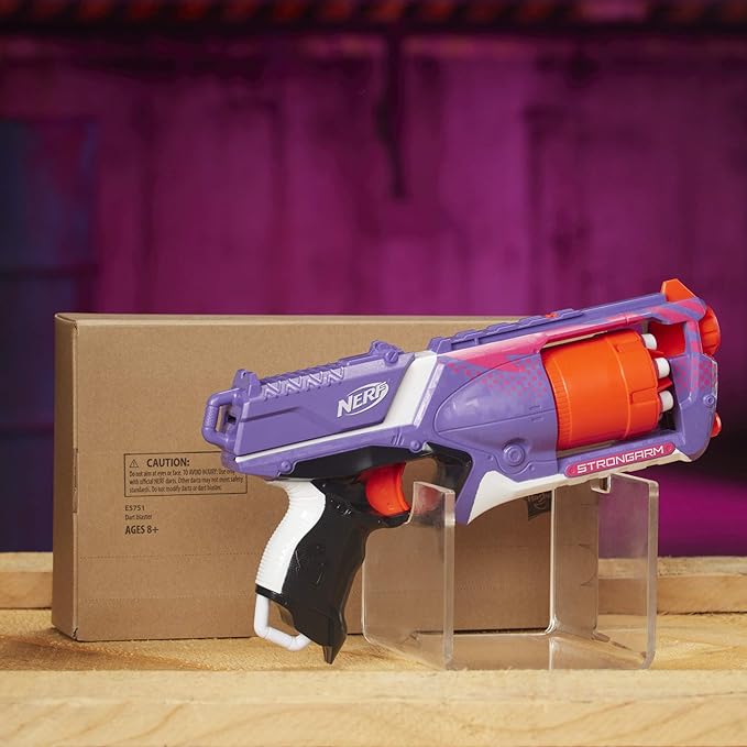 nerf n strike elite strongarm toy blaster with rotating barrel