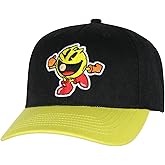 Pac-Man Hat Embroidered Classic Video Game Adjustable Precurve Snapback Hat Cap Black