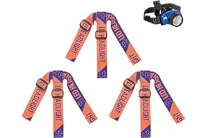 M METERXITY 3-Pack Headlamp Strap Replacement Headband, High Elastic Headlamp Adjustable Bicycles Head Band Belt for Flashlig