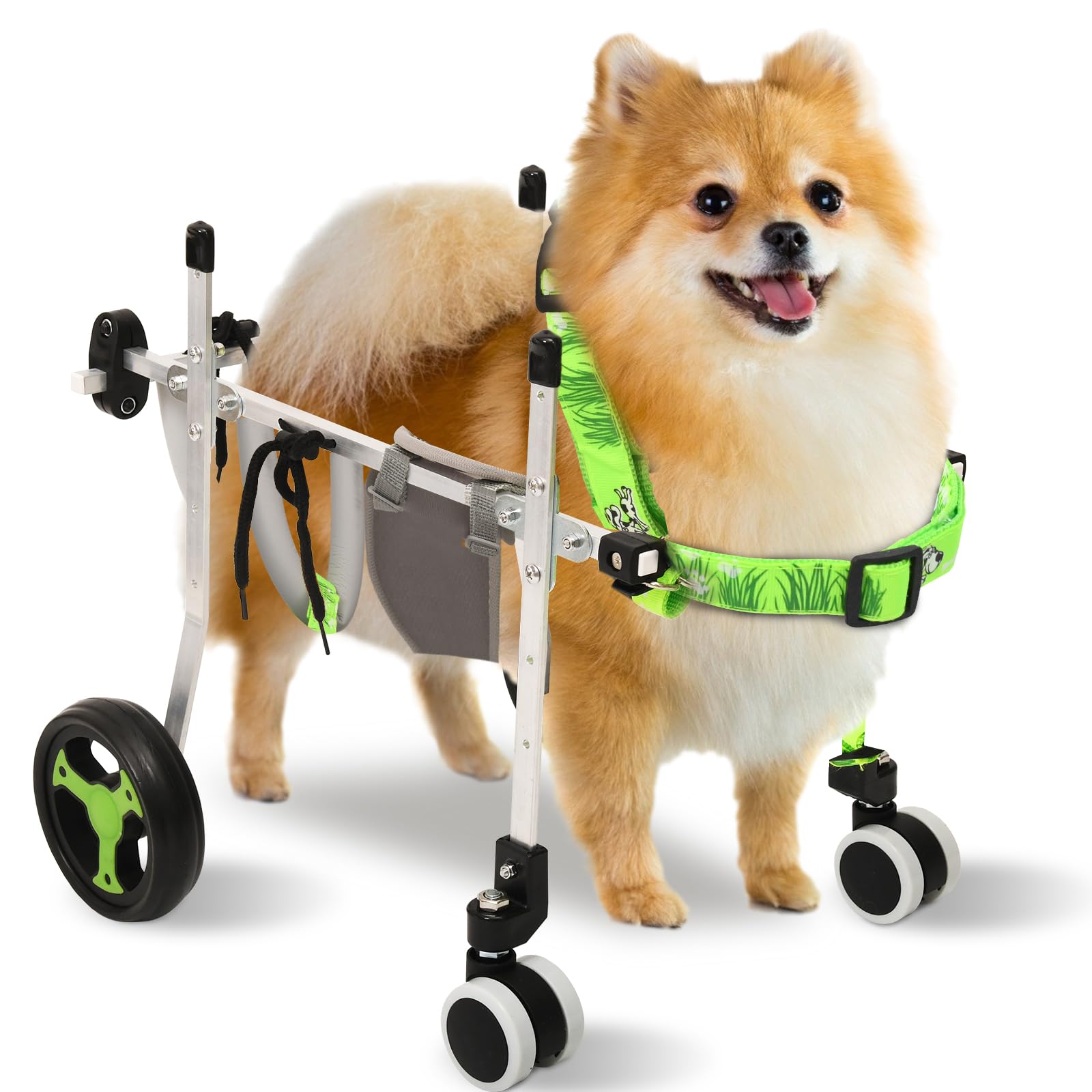 Photo 1 of 4-Wheel Dog Whee/lchair for Back Legs, Helps Pets Walk Run and Play Again, Suitable for Small/Medium Pets Under 13 lbs