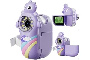 GINOCACO Kids Microscope, Handheld Digital Microscope for Kids, Photo and Video Functions, 2'' LCD Screen, Educational Science Christmas Birthday Gifts for Over 3 Years Old - Purple