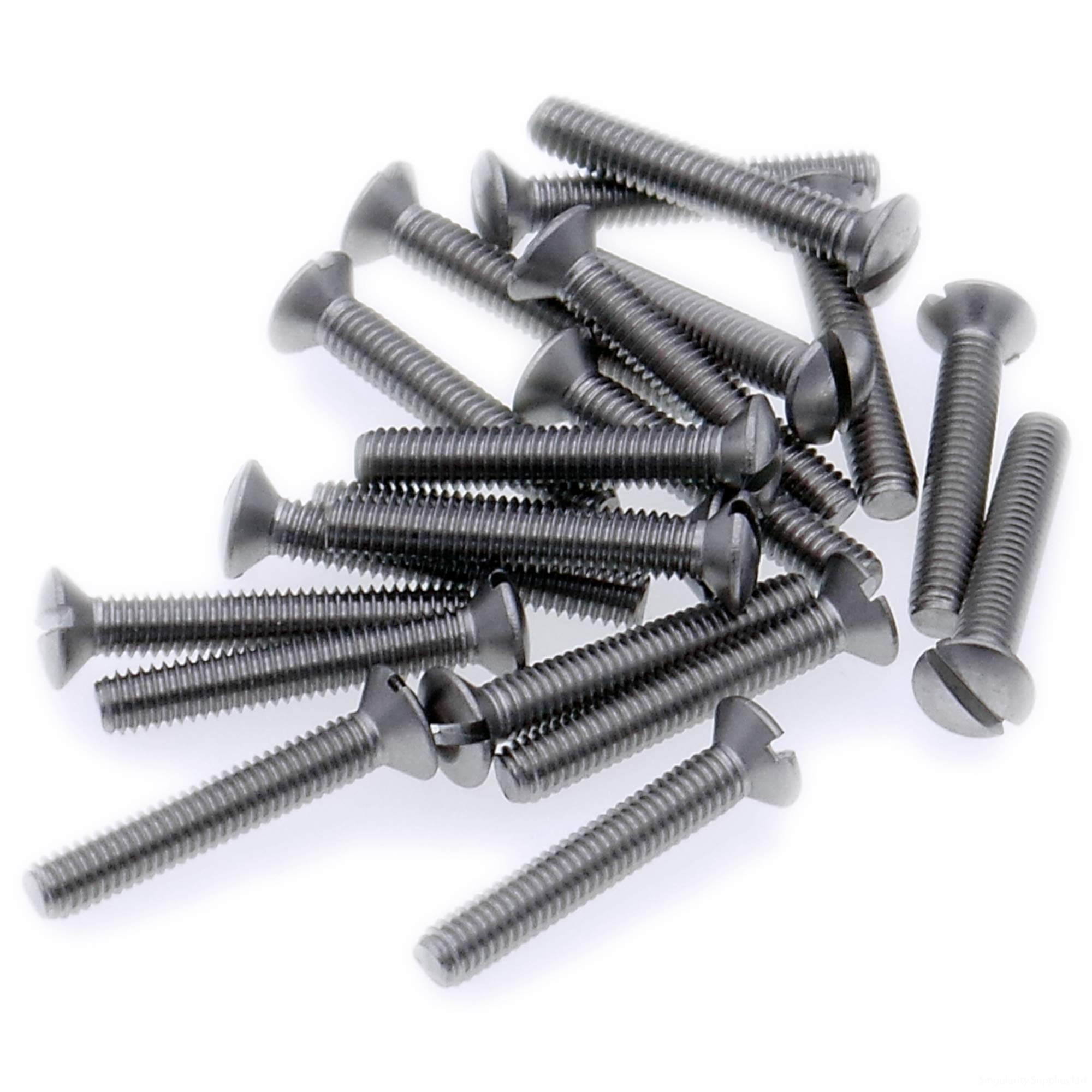 M3 (3mm x 40mm) Slot Raised Countersunk Machine Screw (Bolt) - Stainless Steel (A2) (Pack of 20)