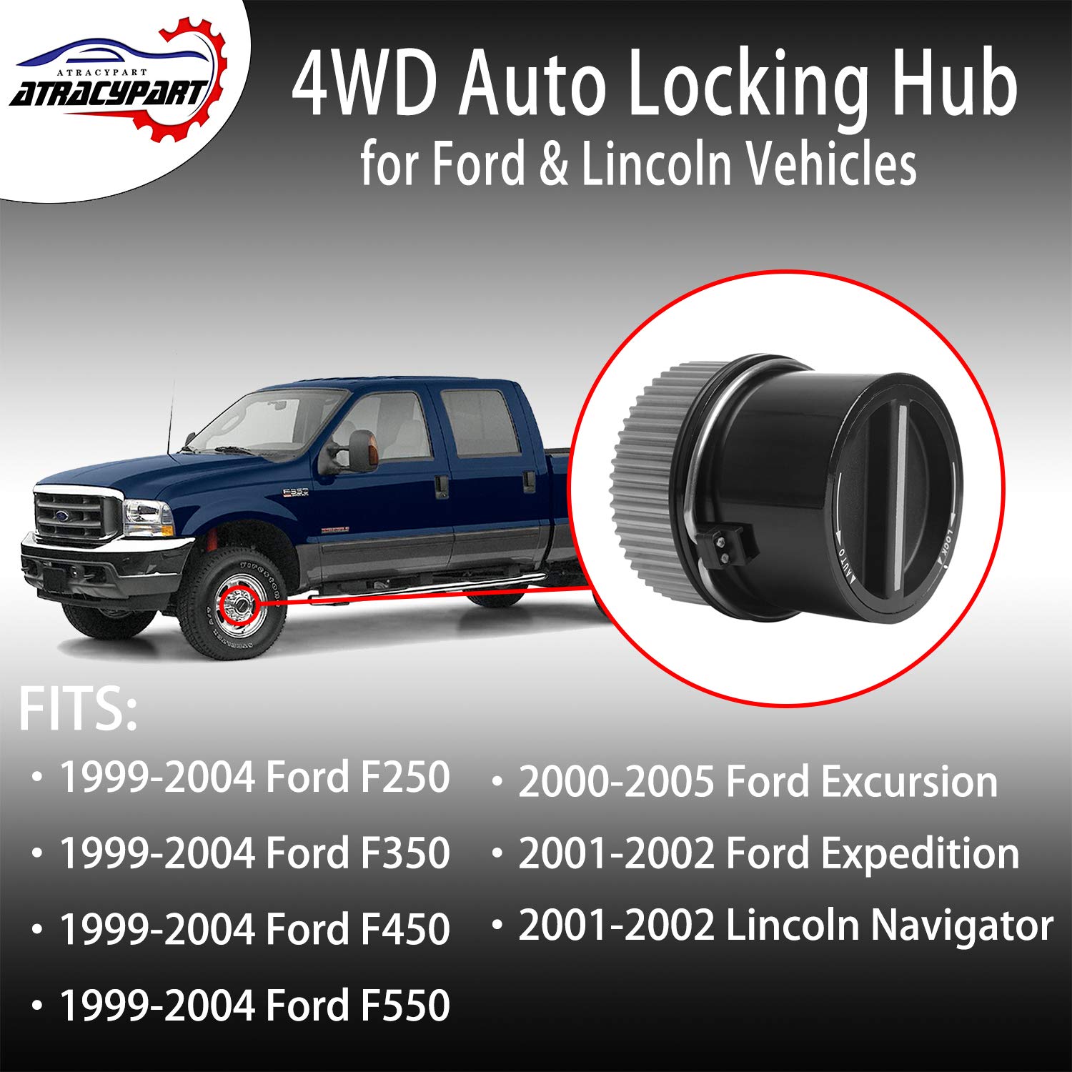 Amazon.com: 4WD Auto Locking Hub Link Front Left or Right | for 1999-2004  Ford F250 F350 F450 F550 Super Duty, 2000-2005 Excursion, 2001-2002  Expedition ...