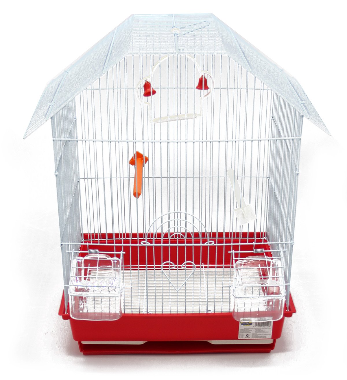 BPS BPS-1152 Metal Bird Cage with Feeder Sprinkler Swing Bucket Random Colour (34.5 x 28 x 46 cm)