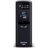 CyberPower CP1500PFCLCD PFC Sinewave UPS System, 1500VA/1000W, 12 Outlets, AVR, Mini Tower
