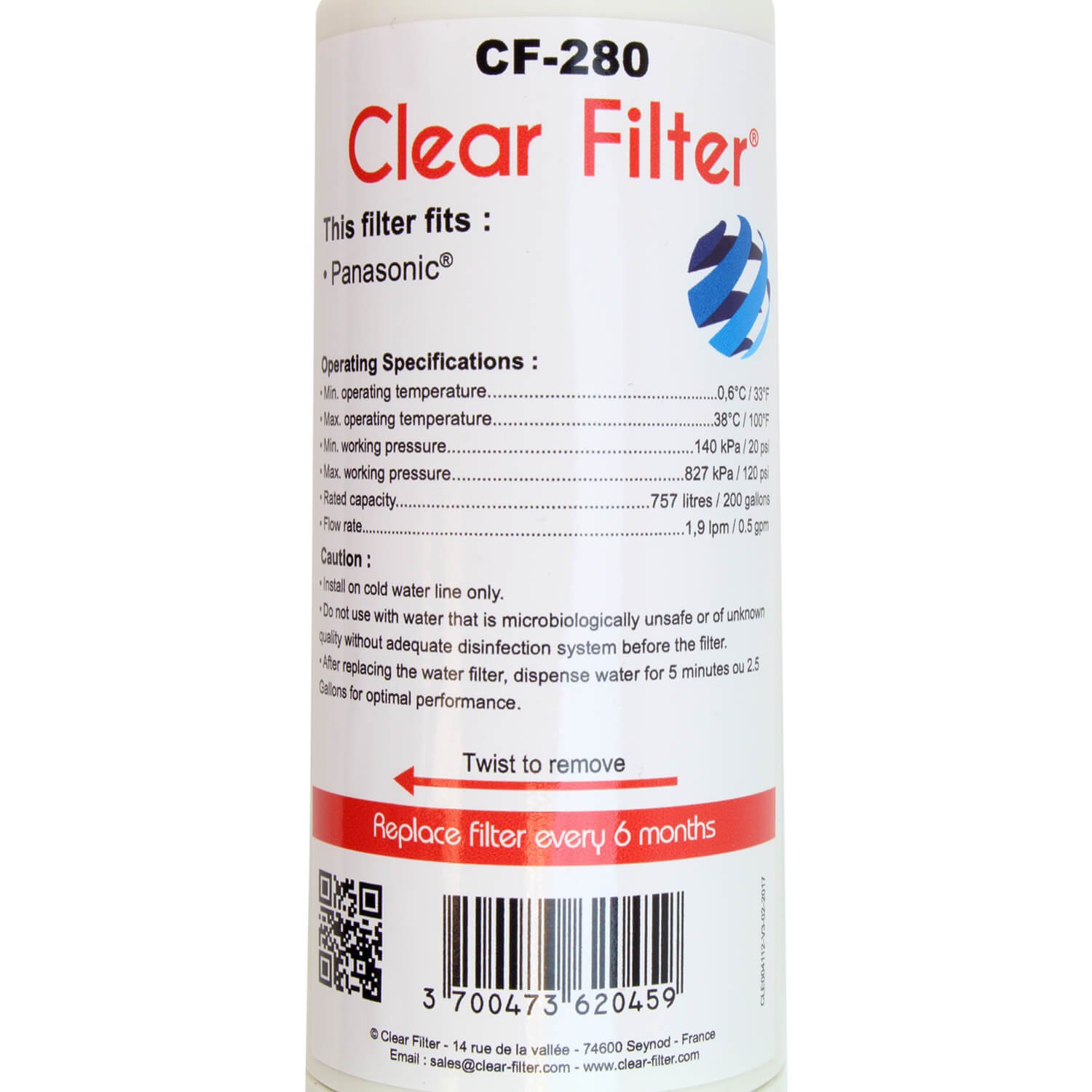 Filtra CNRAH 257760-compatible nevera Panasonic - Clear Filter CF ...