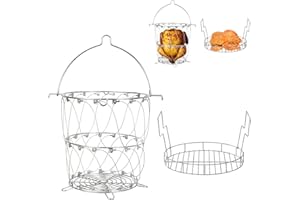 BMMXBI The Big Easy Oil-Less Better Baskets and 9" Dia The Big Easy Bunk Bed Basket, Turkey Fryer Kit for Charbroil The Big Easy Accessories, Parts for Charbroil Oil-Less Turkey Fryer Accessories