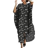 Bsubseach Beach Kaftan Dresses Cheetah Long Rayon Caftan Swim Cover Up Muumuu Animal Dress Oversized Coverups Swimwear