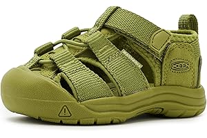 KEEN Unisex-Child Newport H2 Closed Toe Water Sandals, Golden Cypress Monochrome, 7