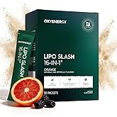 OxyEnergy LIPO Slash 16-in-1 Natural Weight Loss Supplement, 30 Packets | Supports Appetite Suppressant &amp; GLP-1 Activate, Vegetarian, Non-GMO for Women &amp; Men Seeking Healthy Weight Loss