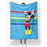 Disney Mickey Mouse Plush Travel Throw Blanket - Measures 40 x 50 Inches - Super Soft & Cozy Travel Accessories