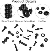 FandWay 720Pcs Bolts Nuts Set M3 M4 M5 M6 Button Head Screws 10.9 ISO 7380 view 5