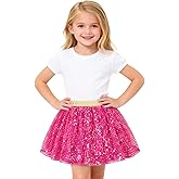 Magic Park 1-14Y Toddler Tulle Sequin Skirt Little Girl Tutu Skirts Birthday Holiday Party Girls Solid Color Short Skirt