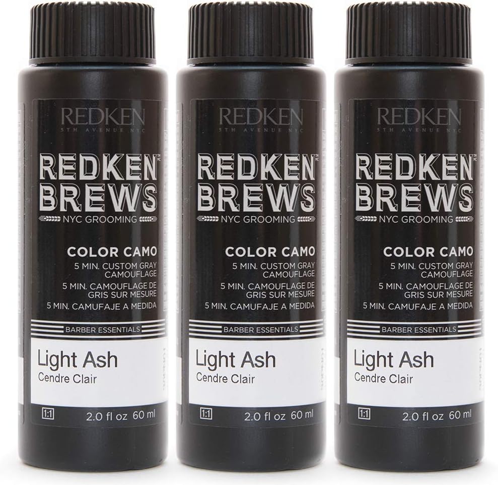 Redken For Men 5 Minute Color Camo Light Ash 3 bottles 2oz each by