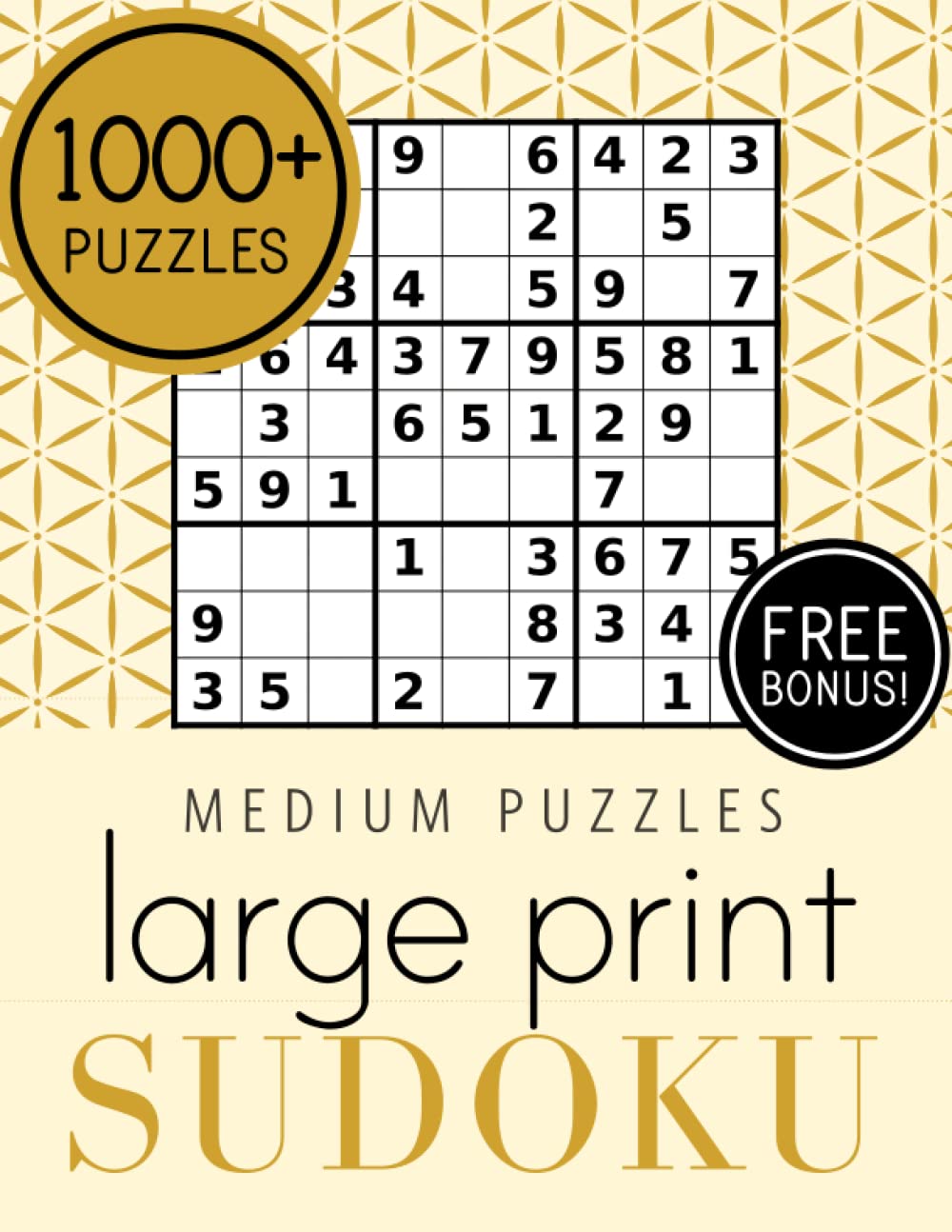 Photo 1 of 1000+ Sudoku Medium Puzzles, Large Print, Free Bonus!: Large Print Sudoku Puzzle Book for Seniors & Adults