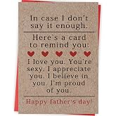 Zyulin Sweet Fathers Day Card Gift for Husband Boyfriend | Romantic Father's Day Card, Sweet Gift from Wife Girlfriend for Husband Boyfriend with Love, Premium Cardstock With Envelope
