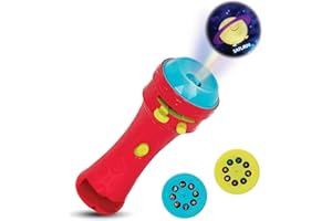 B. toys – Projector Flashlight – 2 Image Reels – Planet & Alien Projections – Space Toys for Kids – 4+ Years – Light Me to Th