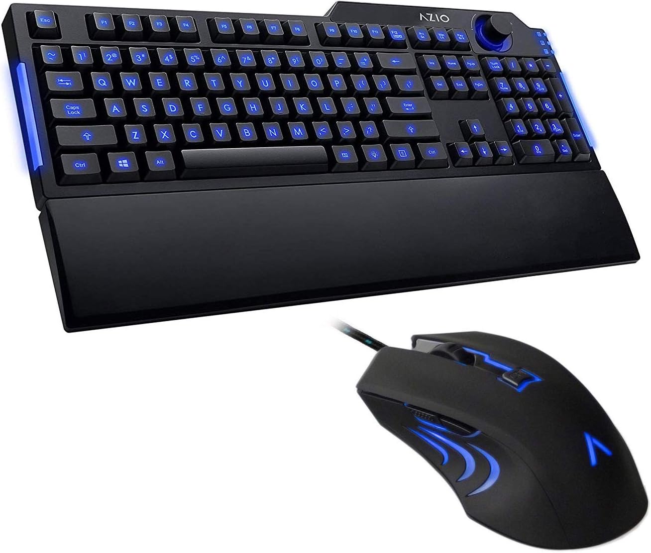 AZIO Levetron LED Backlit Gaming Keyboard DPI Adjustment Gaming Mouse Combo