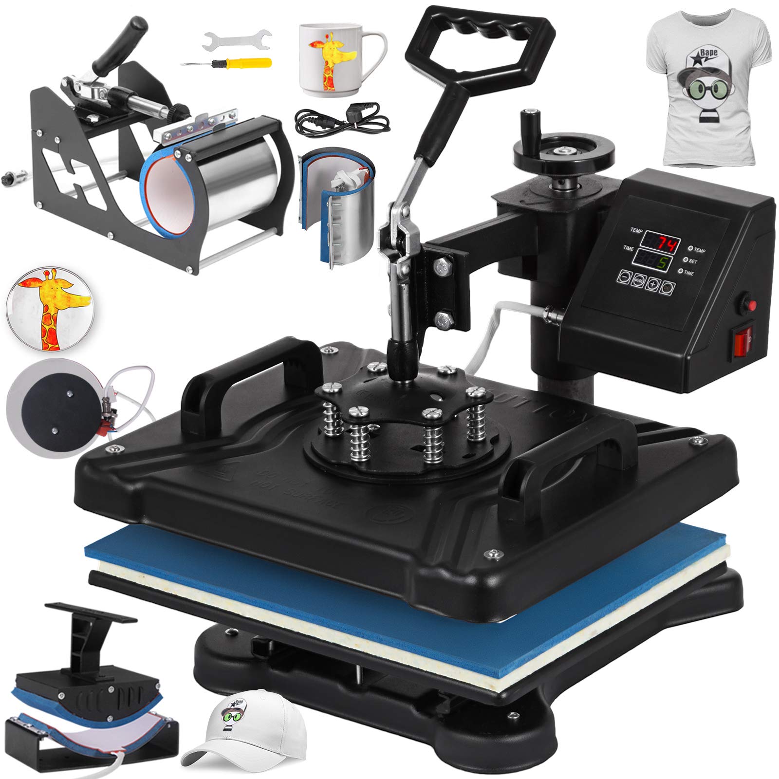 costway 6 in 1 heat press