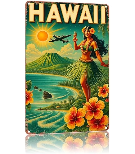 Amazon.com: Pacifica Island Art 8in x 12in Vintage Hawaiian Tin