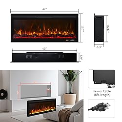 Oxhark Flame Smart 42 Inch Wall Mounted and