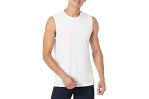 Amazon Essentials Men's Active Quick Dry Tech Stretch Lightweight Sleeveless Muscle Tank Top Shirt, Multipacks