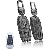 TALKMOON Key Fob Cover for Hyundai 5 Buttons Key Case,Heavy Key Shell Protector Keychain Accessories for 2024 2023 2022 Hyundai Sonata Tucson Santa fe Palisade Key Fob (Model-A-Black)